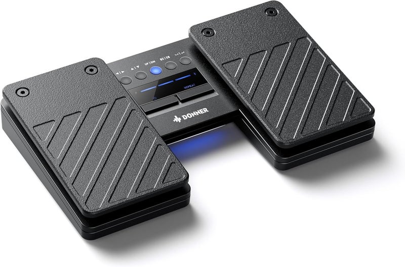 Donner Wireless Bluetooth Page Turner Pedal for iPad Tablets Phone Foot Pedal, Black - Image 1